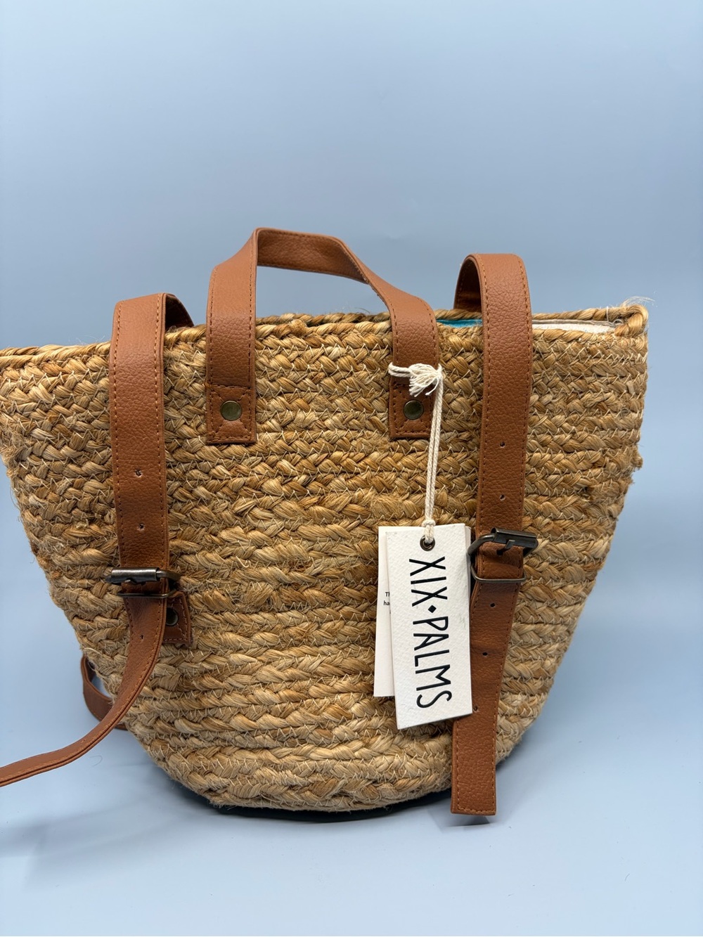 XIX Palms The Shorebreak Jute Insulated Cooler Backpack Beach Picnic Bag NWT